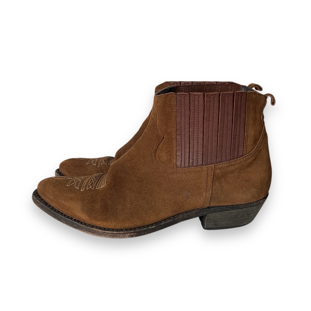Golden Goose Suede Ankle Boot with Embroidery